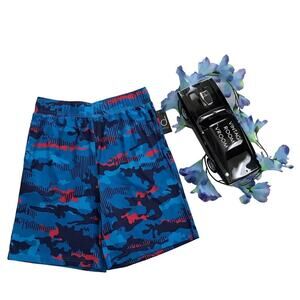 Ideology NWT Performance Camo Blue Shorts Boys Various